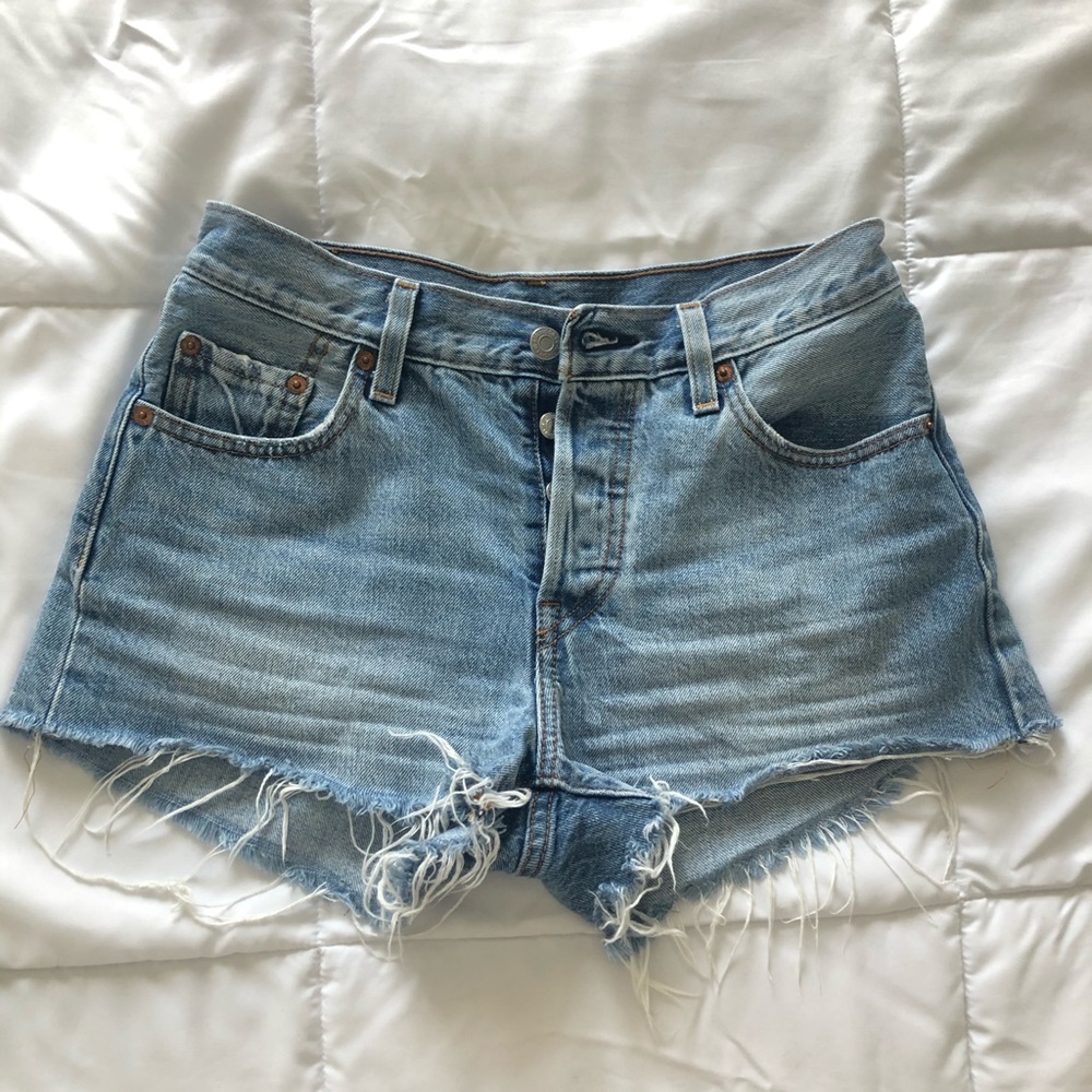 Levi’s 501 high rise jean shorts